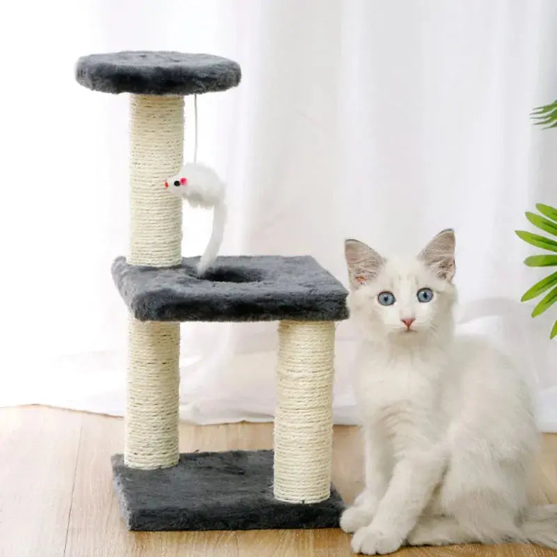 Arbre à chat gris : Offrez à votre chat un royaume de détente et d'aventure !